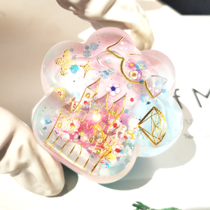 【树脂钥匙扣】可定制卡通网红水晶滴胶流沙猫爪可爱创意伴手礼物