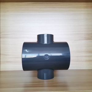 upvc异径四通异径接头pvc-u变径四通塑料管upvc化工级pn1.