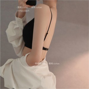 漏背穿的内衣款隐形露背女可拆卸胸垫无钢圈学生文胸罩女薄款