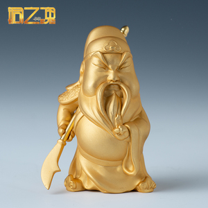 铜之魂卡通小关公摆件黄铜工艺品真金鎏镀武圣财神爷关羽关二爷像