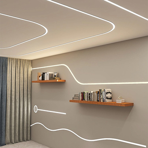 硅胶灯带led灯条户外防水吊顶客厅线行灯线型灯嵌入式条形线形灯