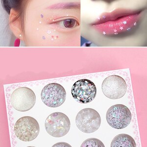 面部贴纸 眼妆 亮片眼角贴彩妆星星眼部点缀眼妆 少女心亮片眼贴