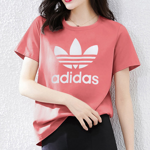 adidas阿迪达斯三叶草短袖女官网旗舰夏季宽松运动半袖t恤gn2907