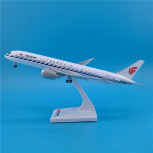 30cm国航b787客机带轮子起落架树脂材质拼装声控仿真飞机模型摆件