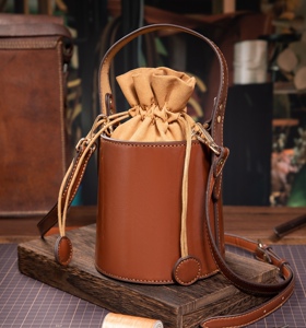 亲手做diy材料包情人节送女友闺蜜礼物真皮包包女手工皮具水桶包