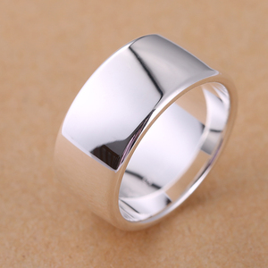 迪奥萃礼物送证书10mm宽999纯银戒指男扳指ins潮个性复古轻盈