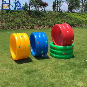 游戏大滚圈户外玩具幼儿园钻洞彩色桶大滚筒儿童感统训练器材塑料