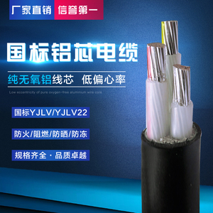 国标铝芯YJLV2 3 4芯10 16 25 35 50平方户外架空抗老化电线电缆