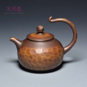 【茂源盛】台湾张世奇纯手工窑变陶瓷复古风中式晶钻壶飞天把茶壶