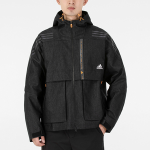 adidas阿迪达斯户外防风衣男2022春季连帽夹克运动外套he9904