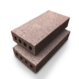 深圳陶土烧结三孔砖人行道步道页岩砖广场地砖空心砖砌墙清水墙砖