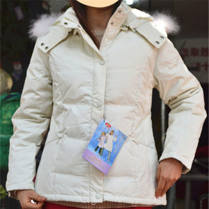 特价促销正品广迪崇雅鹅绒女装中长款羽绒服简约修身年轻外套冬