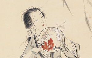 名画复制品胡也佛仕女图仿古画复制品微喷名人字画人物画水墨画
