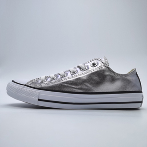 匡威银色鞋低帮