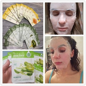 Face Mask Sheet Aloe Honey Olives10pcs蓝莓芦荟植物面膜10片装