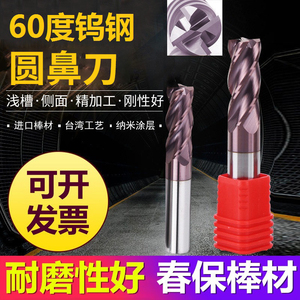 台湾SMD钨钢圆鼻铣刀牛鼻刀钨钢合金铣刀1R0.2 2R0.5 3R1 8R210R3