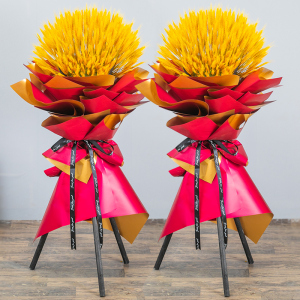 大麦开业花篮鲜花速递同城订乔迁庆典开张花蓝三脚架花店送花1人付款