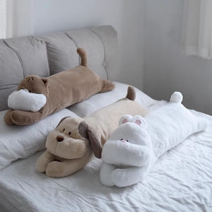 软软小狗抱枕猫咪夹腿睡觉长条枕午休枕沙发靠垫床头靠枕礼物兔子