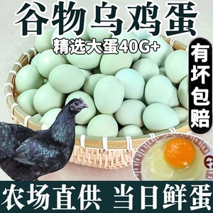 绿壳山鸡蛋30枚新鲜乌鸡蛋40枚正宗农家散养土鸡蛋20枚农村柴鸡蛋