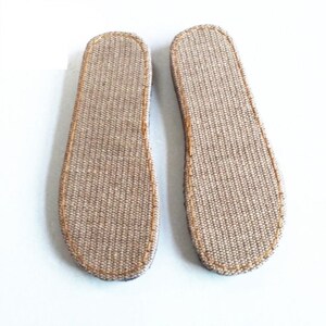3双装孺子牛手工编织鞋底古藤竹凉亚麻鞋底防滑耐磨夏季凉拖鞋底