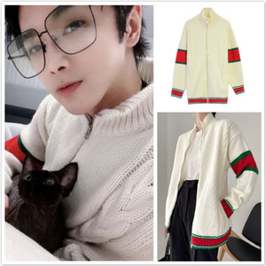 王牌对王牌华晨宇同款衣服男女拉链毛衣针织外套羊毛休闲情侣开衫