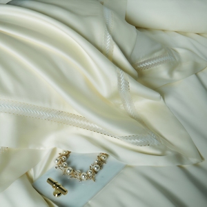 高级感- 进口兰精纯色100支贡缎天丝四件套真丝质感夏季冰丝床品4