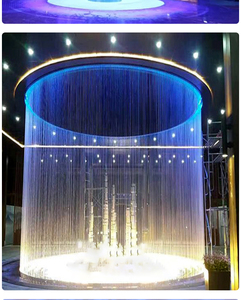 龙曼潮服淘宝定制光纤拉线水幕帘喷泉水帘流水人工瀑布墙水系屏风