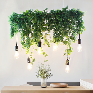 植物吊灯店铺餐咖啡厅酒吧火锅店灯具创意假绿植森系花艺装饰灯饰
