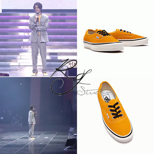 李栋旭想要talk开场同款韩国vans帆布鞋黄色低帮 正品代购