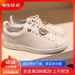 欧洲代购lv/路易威登女鞋简约logo百搭小白鞋系带休闲鞋1a2xoq