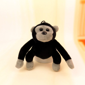网红卡通黑猩猩公仔书包挂件毛绒玩偶猴子服装配饰包包挂饰玩具