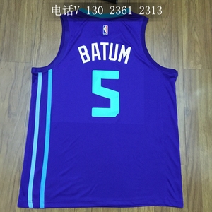 耐克nba新赛季黄蜂队5号沃克霍华德巴图姆球衣 城市版篮球服紫色