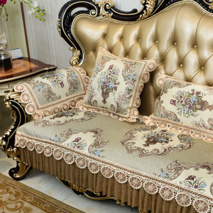 新款欧式沙发垫美式沙发巾高档奢华防滑沙发套真皮贵妃坐垫订做