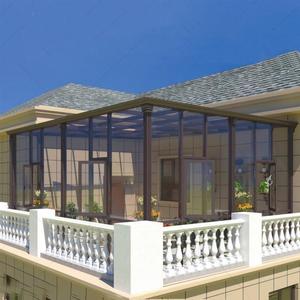 福建农村别墅露台阳光房隔音断桥铝合金封阳台中空钢化玻璃房定制