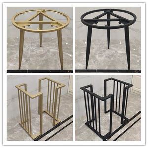 现货铁艺圆桌腿金属桌脚餐台茶几桌腿支架餐台脚铁架子办公支腿