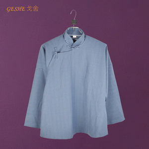 老年人夏装女奶奶斜襟中式唐装老人太太衣服春夏复古大襟上衣夏天