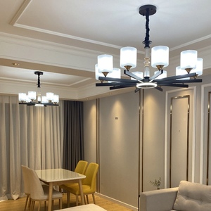 客厅吊灯led现代简约大气家用轻奢套餐厅子母北欧风格主卧室灯具