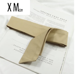 xm卡其色风衣腰带女配件系带布中长款2020休闲带子外套光面布条收