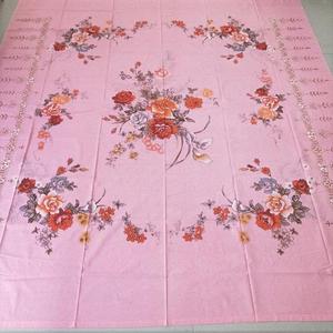 怀旧老库存 80-90年代 涤棉印花床单 粉色