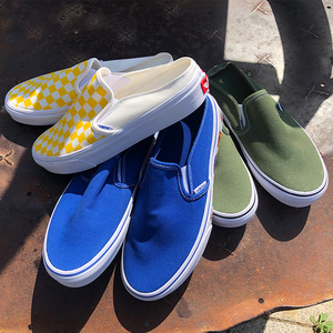 万斯堡vansеpol一脚蹬帆布鞋男透气板鞋情侣无后跟室外穿半拖鞋