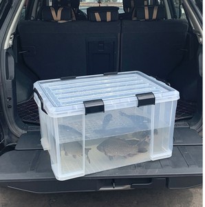 车载运鱼水箱活鱼运输水箱收纳箱户外钓鱼周转箱密封后备箱塑料箱