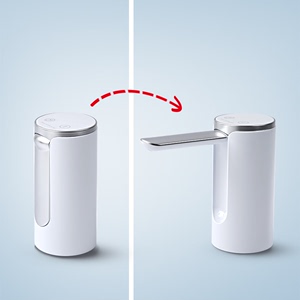家用桶装水纯净水桶数码显示可折叠抽水器打水抽水取水用