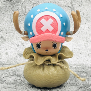 动漫 海贼王手办潮牌 抱枕奶牛乔巴 布袋乔巴 q版公仔 盒装摆件