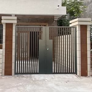 铁艺大门庭院门封板门小区户外门农村院子别墅门双开门定制不锈钢