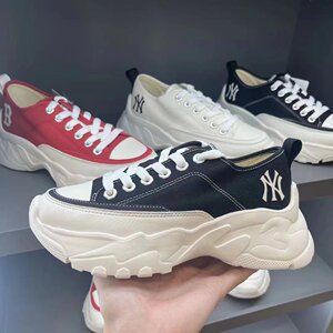 韩国mlb专柜正品男女帆布鞋增高复古老爹鞋休闲运动鞋厚底ny鞋子