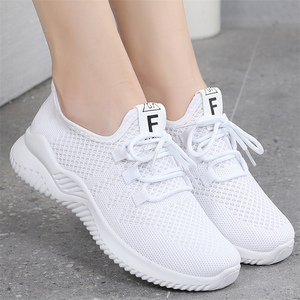 白色布网鞋女夏