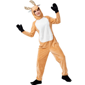 小鹿cospaly动物角色扮演成人男女圣诞节舞台麋鹿表演连体衣服装