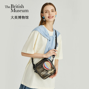 大英博物馆欧洲热气球印花果冻包透明TPU斜跨包单肩包mini包包女