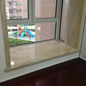 阿曼米黄色飘窗台 邯郸定制天然大理石过门石背景墙台面门套垭口