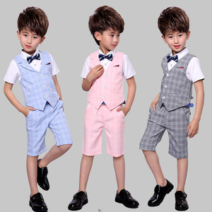六一男童礼服男孩主持人儿童表演服套装幼儿园钢琴演出服模特走秀